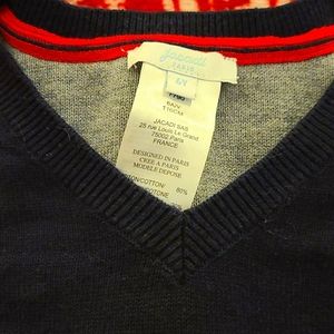 Jacadi Boy's Pullover V-Neck Sweater